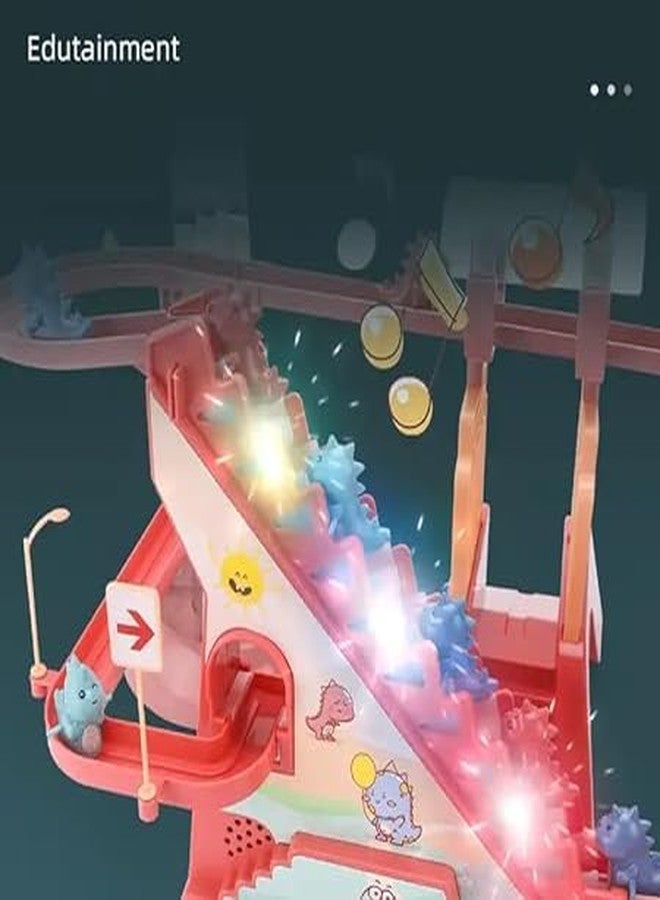 Samtop Dinosaur Car Race Track Set ? Colorful Vehicles with Lights and Music for Kids Aged 3+ - Image 2